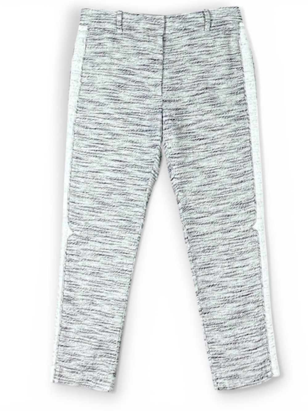 3.1 Phillip Lim Melange Navy Linen Woven Slub Slim High Crop Cigarette Pants 6